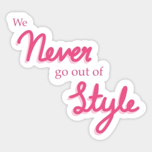 Style Lyrics Pink Sticker